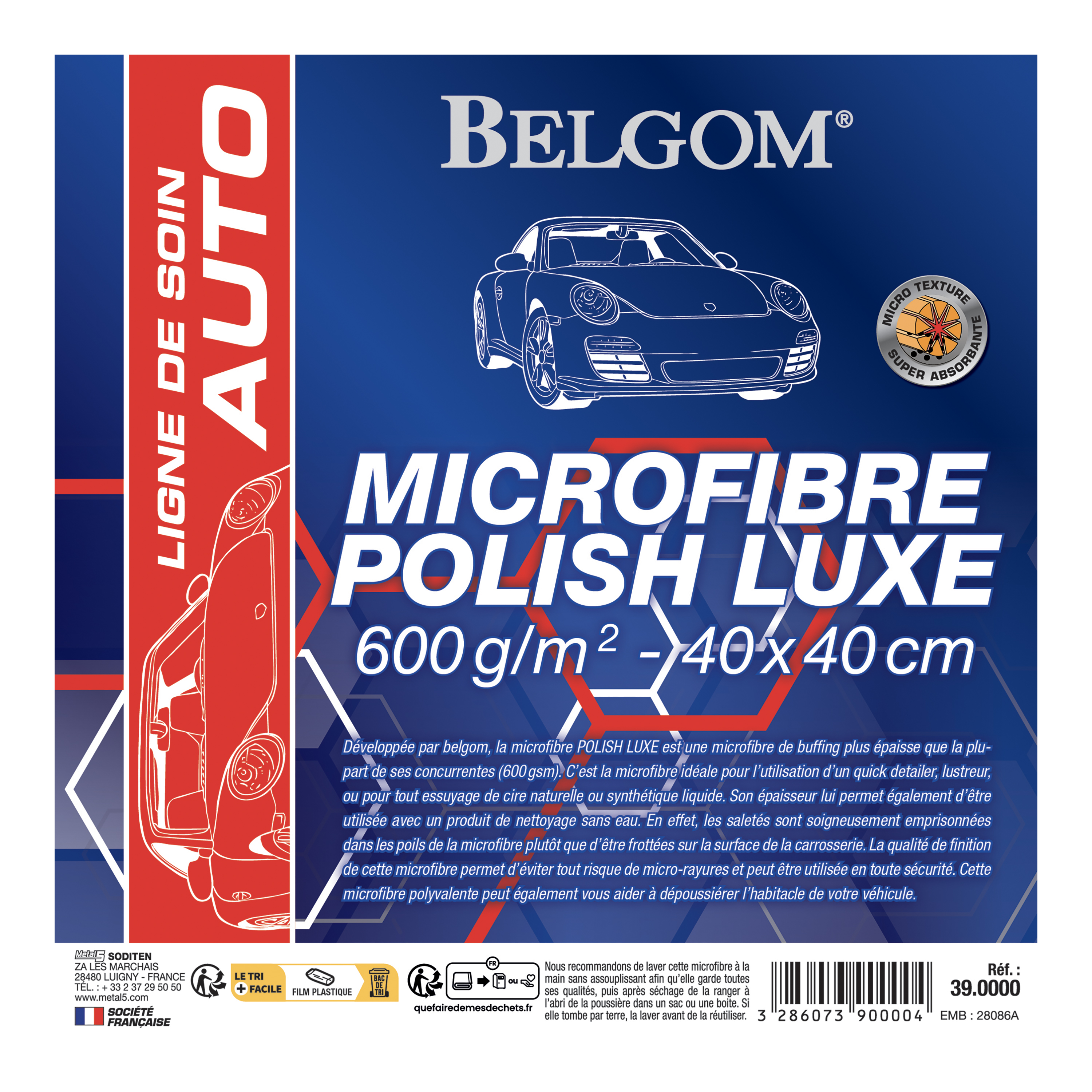 belgom-polish-luxe-mikrofasertuch-40x40-cm-600-gsm image 2