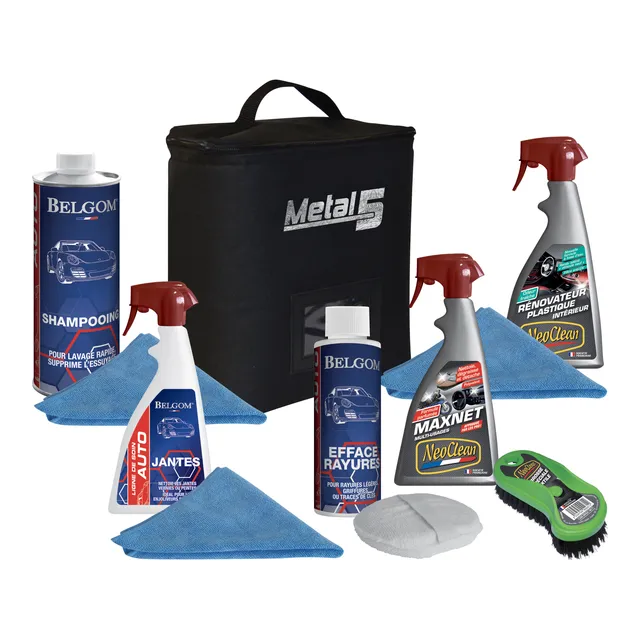 neoclean-pilotes-autopflegeset-komplett-tasche-9-teilig image 1