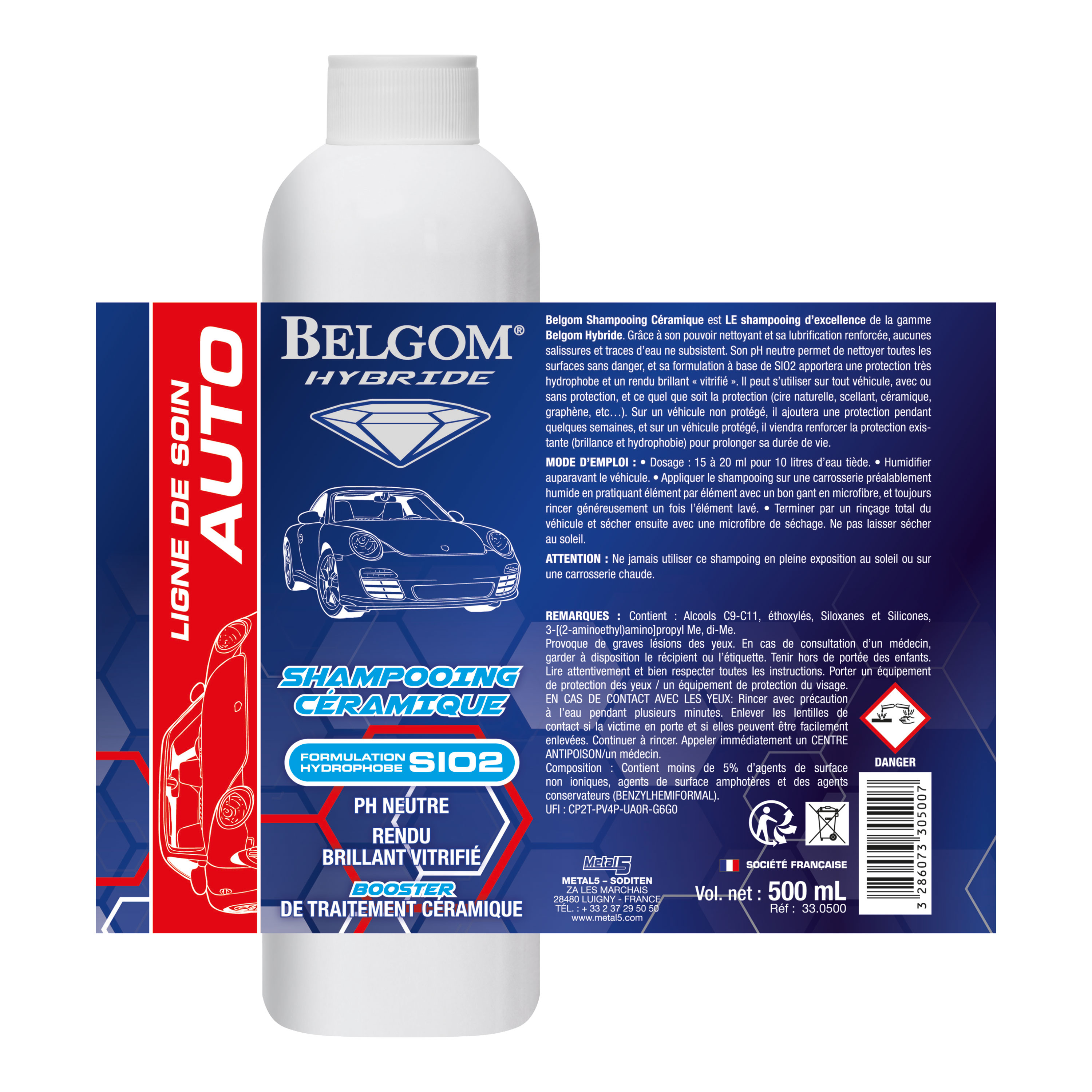 belgom-hybride-shampooing-ceramique-autoshampoo-500-ml-sio2 image 2