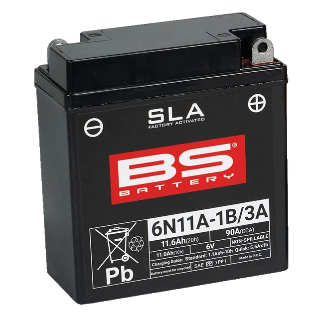 bs-battery-dry-6n11a-1b-3a-motorradbatterie-6v-11-6ah image 1