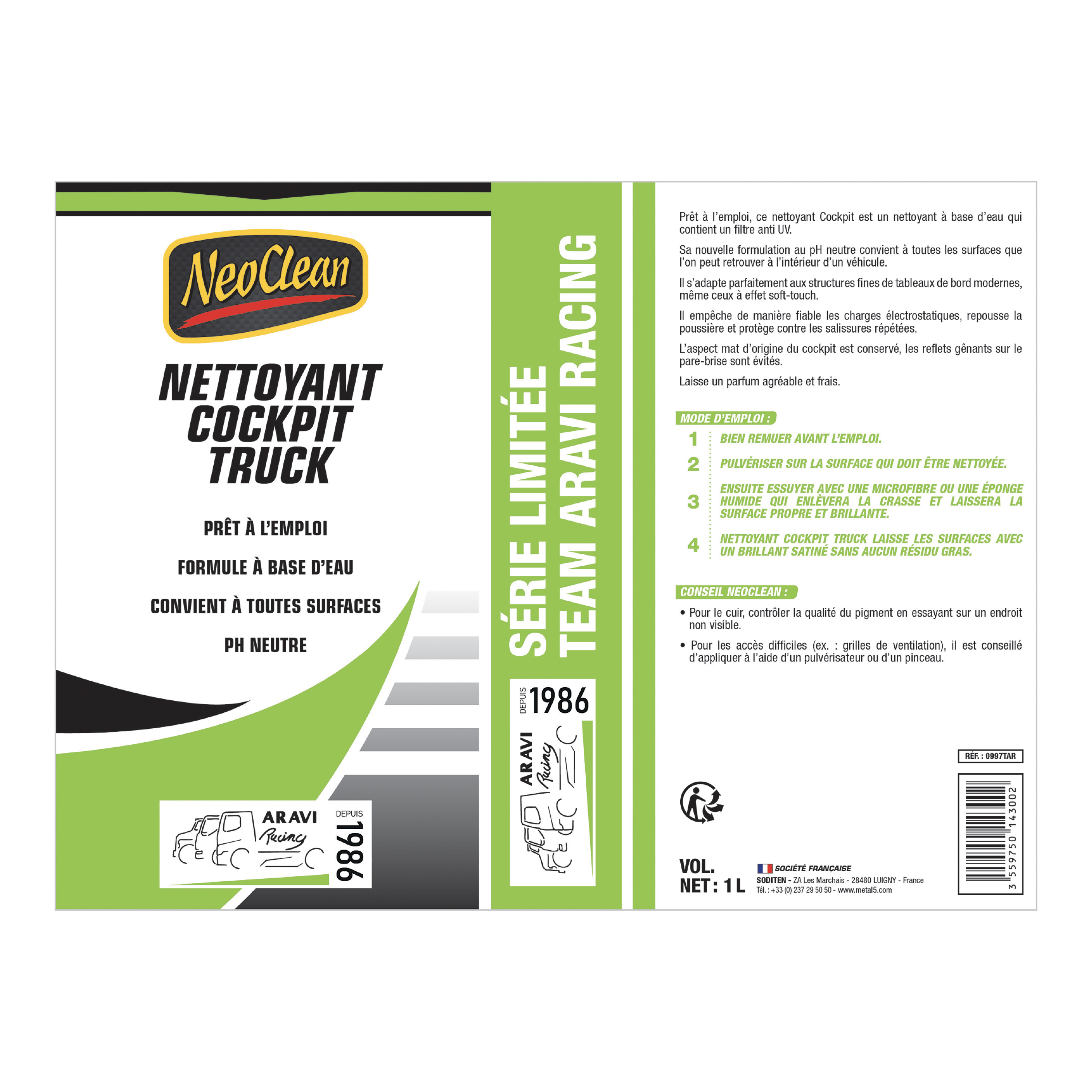 belgom-neoclean-cockpit-reiniger-truck-1-l-ph-neutral-matt image 3