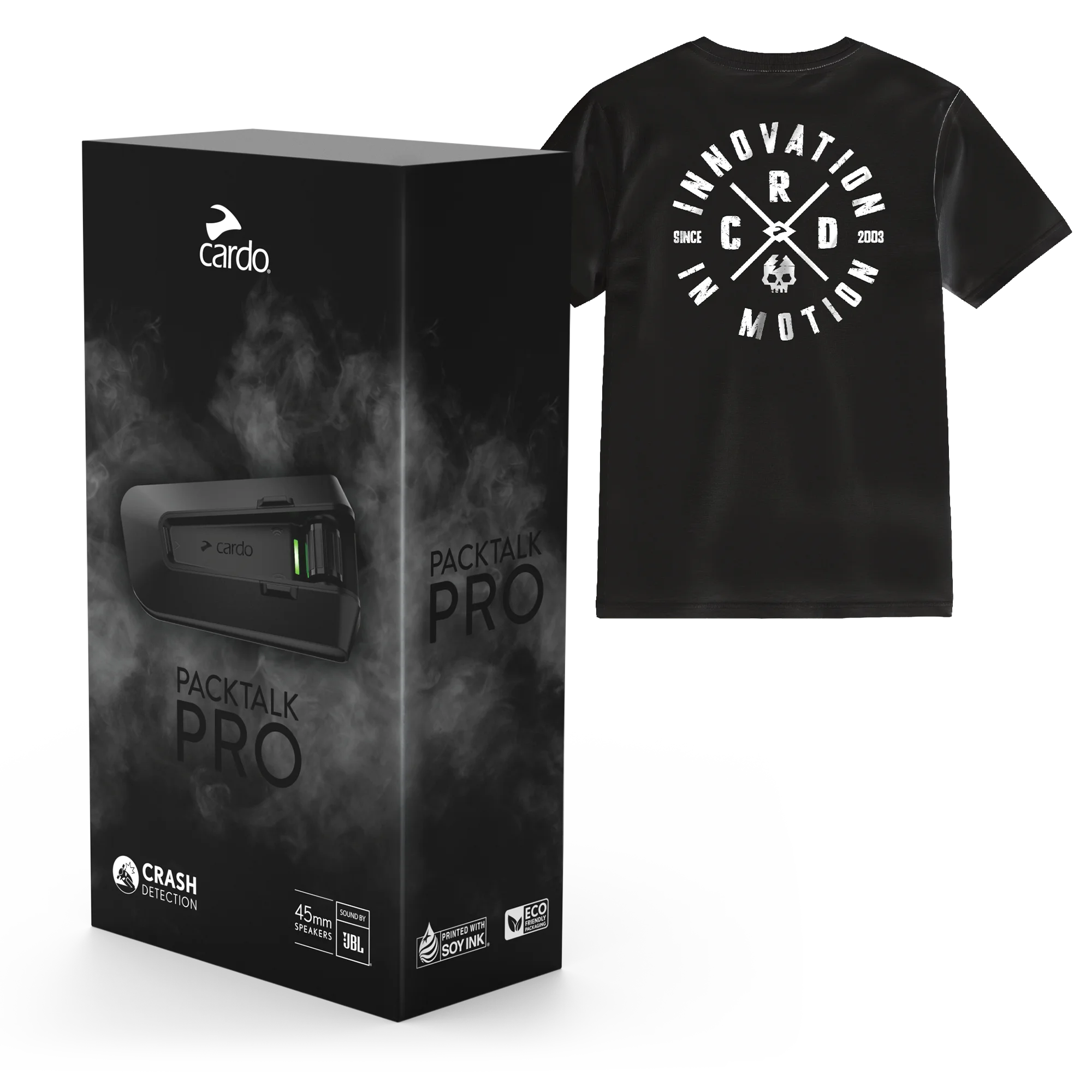 cardo-packtalk-pro-helm-headset-single-bundle-mit-t-shirt-l image 1