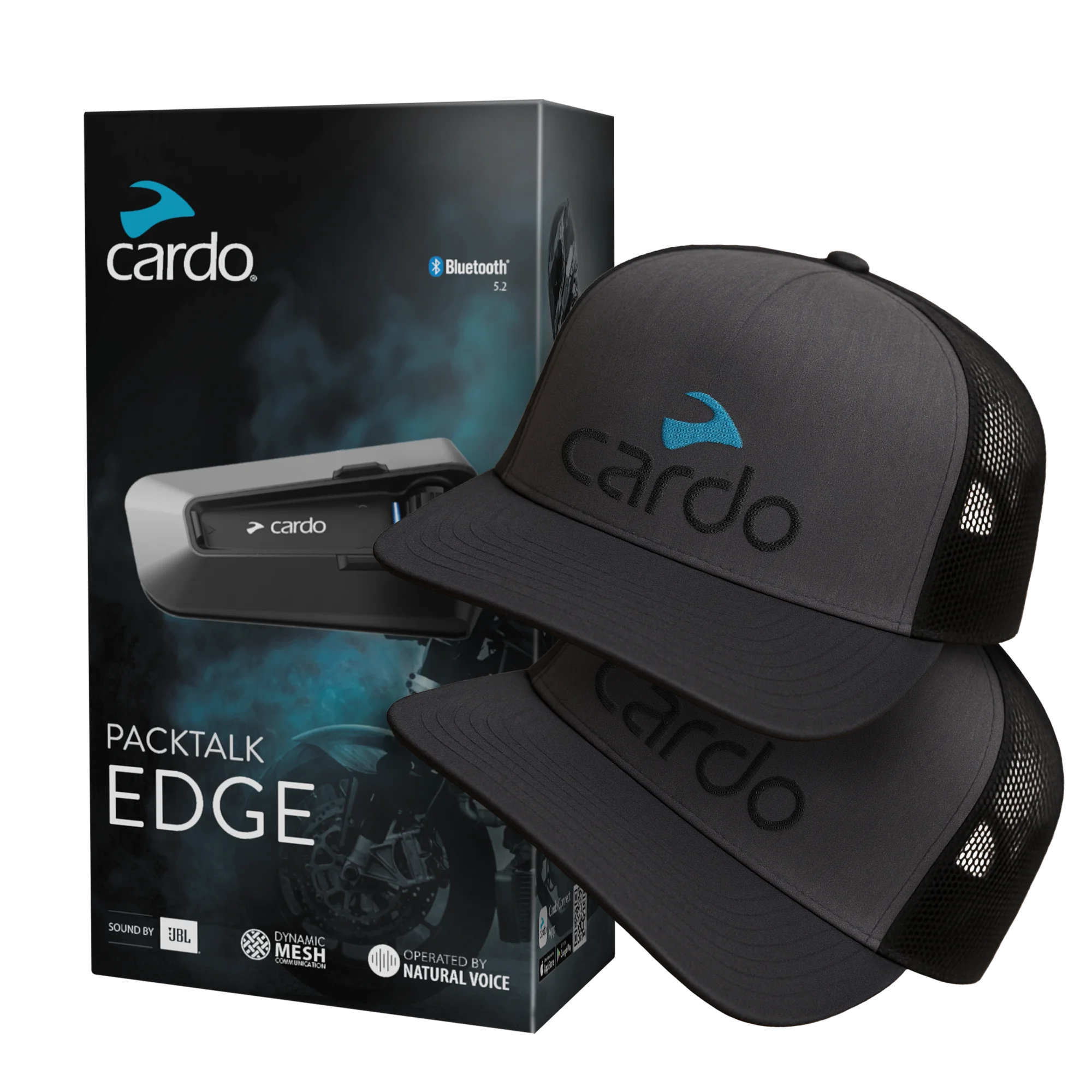 cardo-packtalk-edge-2-caps-bundle-headset-edge-jbl image 1