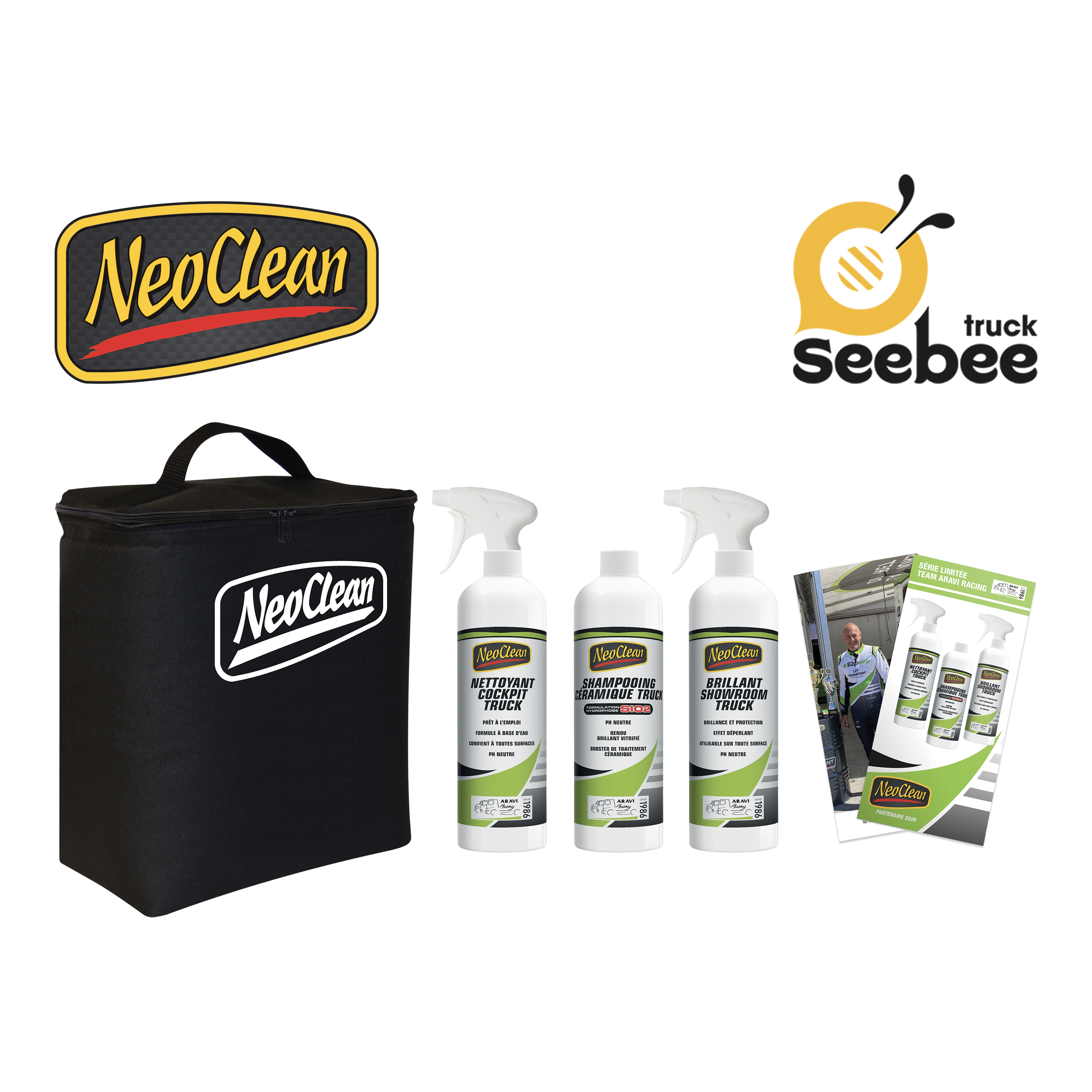 neoclean-pack-seebee-truck-lkw-pflegeset-3-teilig-tasche image 2