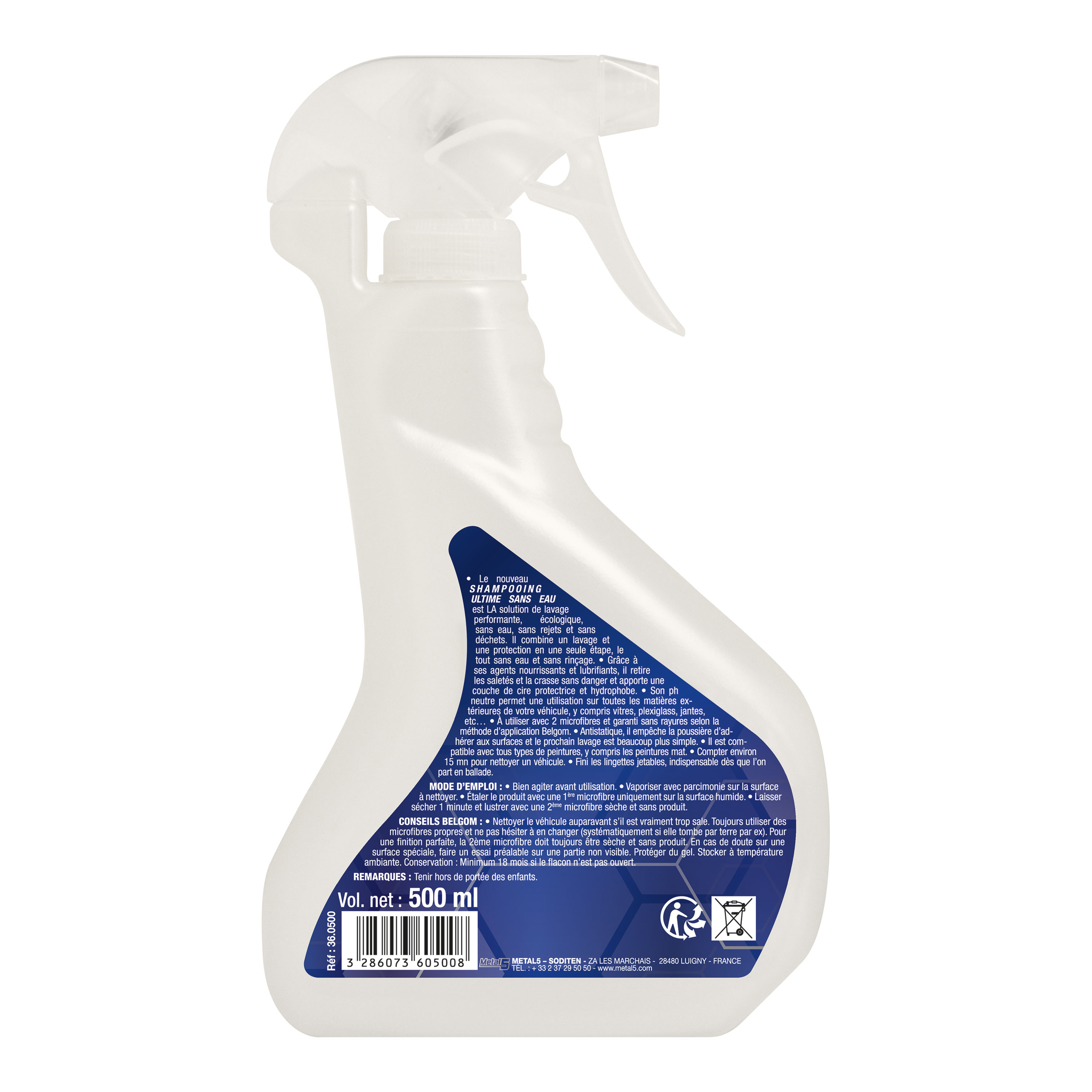 belgom-shampooing-ultime-sans-eau-autoshampoo-500-ml-wachs image 2
