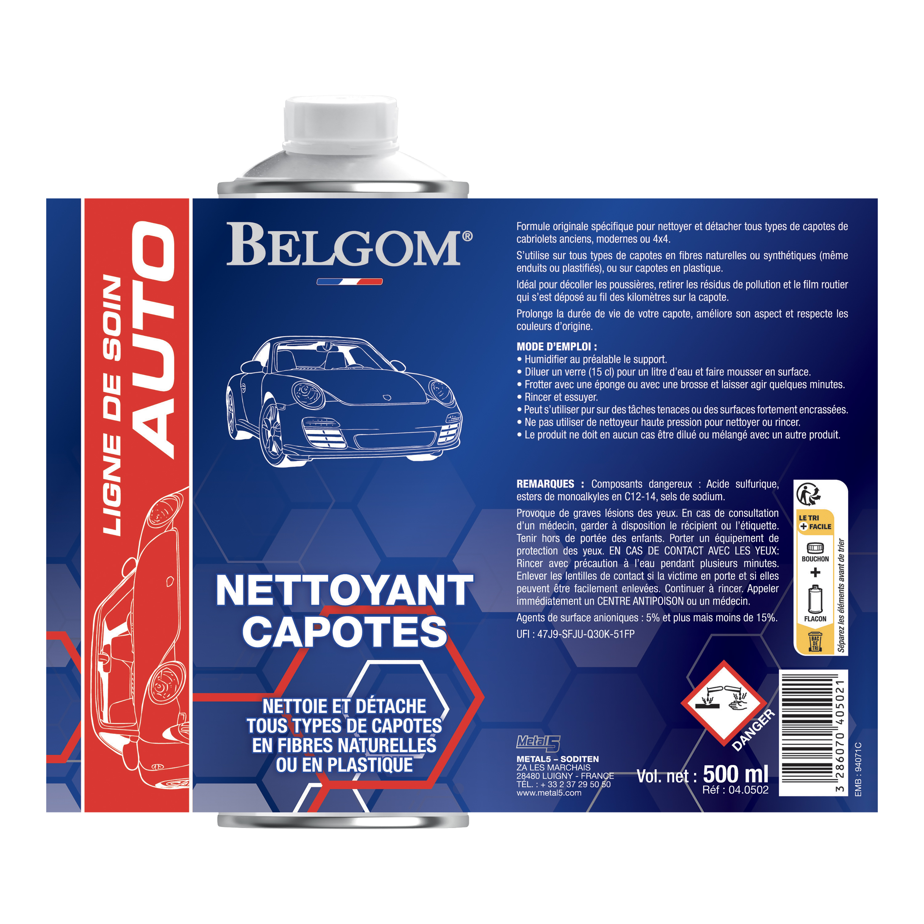 belgom-capote-cabrioverdeck-reiniger-500-ml-stoffverdeck image 2