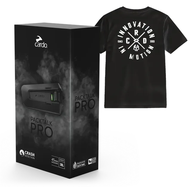 cardo-packtalk-pro-helm-headset-single-bundle-mit-t-shirt-l image 1